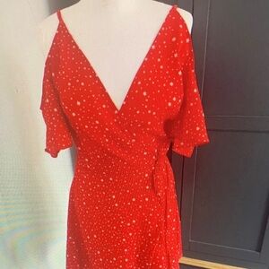 Dancing Queen Red Starry Mini Dress